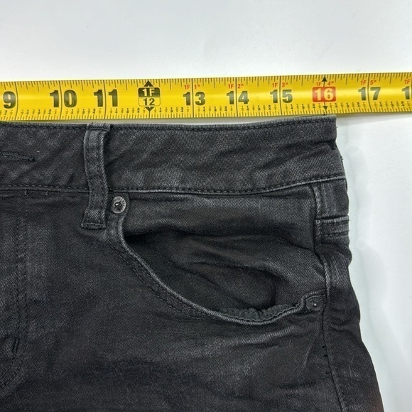 American Eagle Super Stretch Super Low Shortie Black Shorts Size 12 - Picture 3 of 9